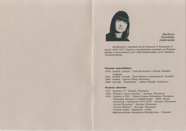 Barbara Zielińska-Jankowska - Katalog - Galeria 34 - Warszawa 1996