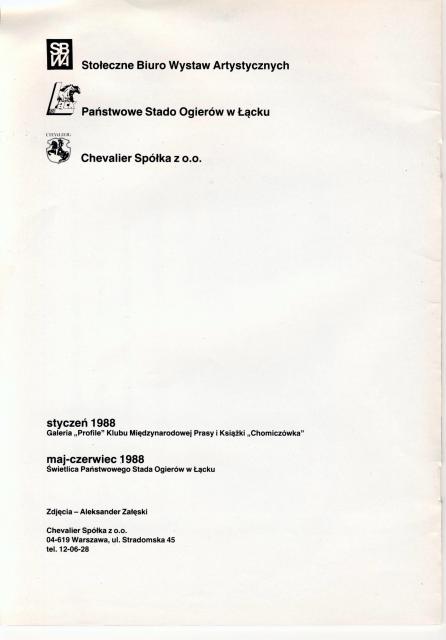 Ireneusz Jankowski - Katalog - Łąck'87