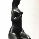 Kazimierz Zieliński - Dziewczyna z różą - brąz - 53cm 