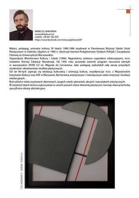 Ireneusz Jankowski - Katalog wystawy - W poszukiwaniu geometrii - Galeria Łazienkowska - Warszawa 2021