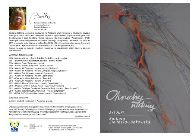 Barbara Zielińska-Jankowska - Katalog wystawy "Okruchy natury" - Galeria Łazienkowska - Warszawa 2022